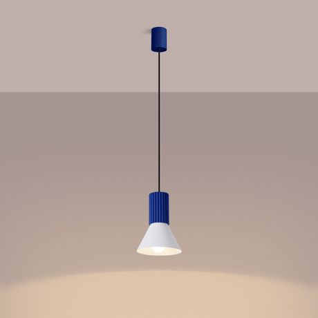 Pendant lamp ESTRIA 1 white/ultramarine