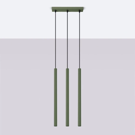 Pendant lamp PASTELO 3 olive green