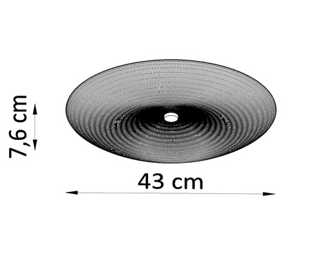 Ceiling lamp FUSION 430 + 4x LED Bulb E27 3000K Warm 7.5W 620lm