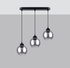 Ceiling pendant ALINO 3 black + 3x LED Bulb E27 4000K Cool White 7.5W 690lm