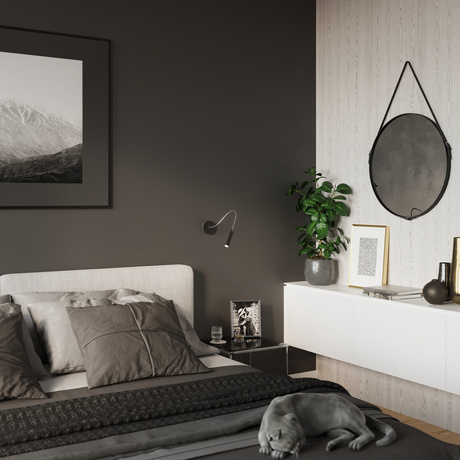 Wall lamp AXIL black + 1x LED Bulb G9 3000K Warm 4.5W 510lm