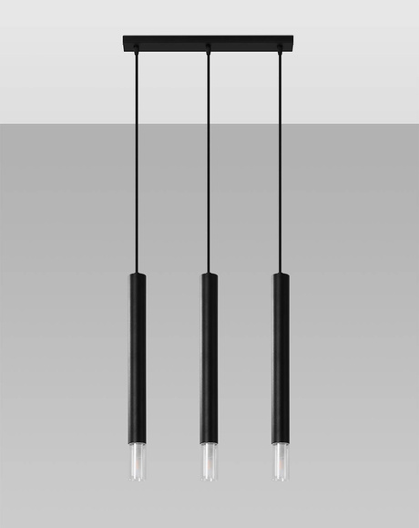 Pendant lamp VIZIER 3 black + 3x LED Bulb G9 3000K Warm 4.5W 510lm