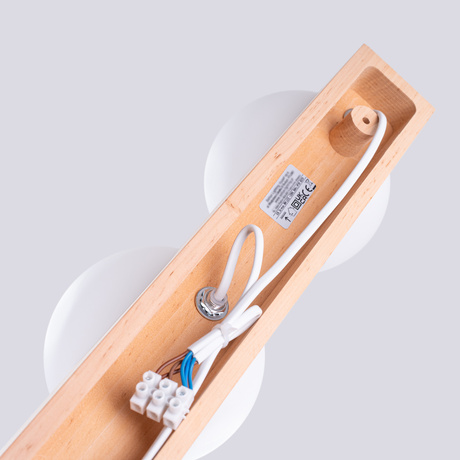 Ceiling lamp BULBO 3 natural wood