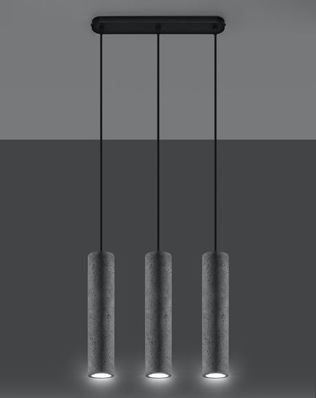 Ceiling light fixture LUVO with 3x LED GU-10 4000K Cool White 7W 630lm bulbs