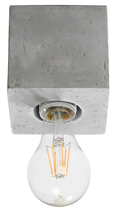 Ceiling light ARIZ concrete + 1x LED Bulb E27 4000K Cool White 7.5W 650lm