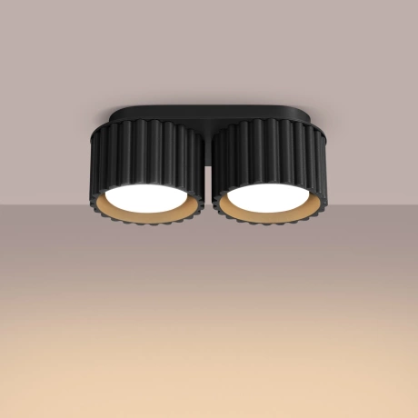 Ceiling lamp AURA 2 black Gx53