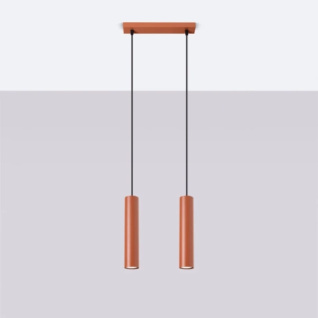 Pendant lamp LAGOS 2 red ochre