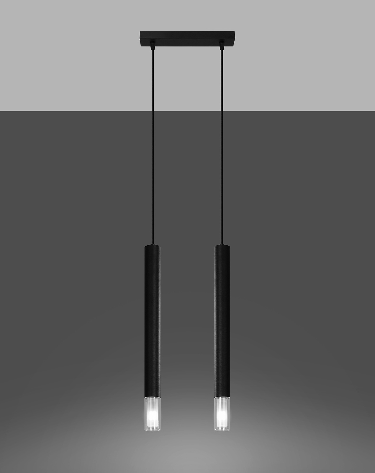 Pendant lamp VIZIER 2 black + 2x LED Bulb G9 3000K Warm 4.5W 510lm