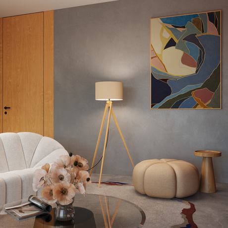 Floor lamp NATT beige