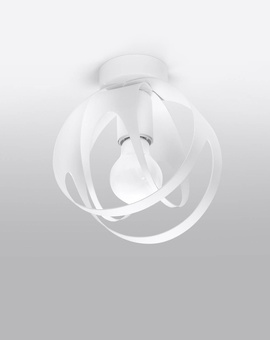 Ceiling lamp TULOS white + 1x LED Bulb E27 4000K Cool White 7.5W 650lm