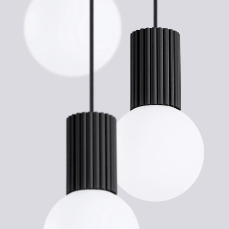 Pendant lamp HALO 3P black