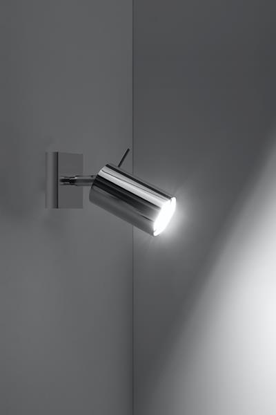 Wall lamp RING chrome + 1x LED bulb GU-10 4000K Cold 7W 630lm