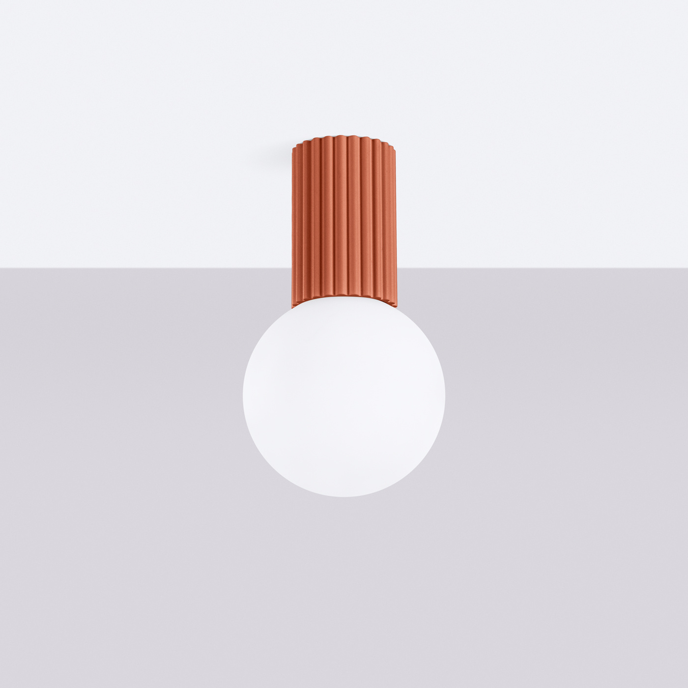 Ceiling lamp HALO red ochra IP44