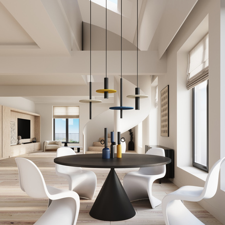 Pendant lamp PELTA 1 black/navy