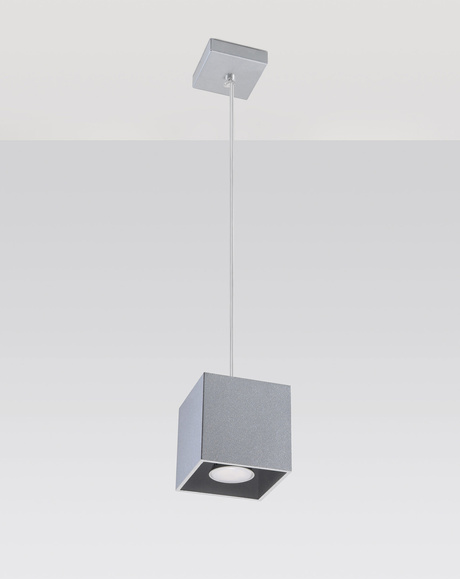 Pendant lamp QUAD 1 gray + 1 x LED Bulb GU-10 3000K Warm 7W 620lm