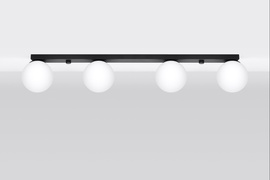 Ceiling lamp YOLI 4 black + 4x LED Bulb G9 3000K Warm 4.5W 450lm