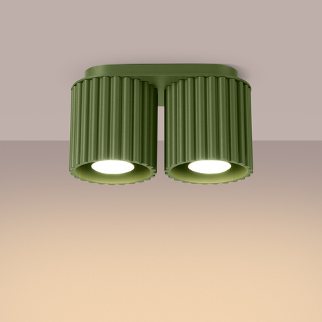 Ceiling lamp AURA 2 olive green GU10