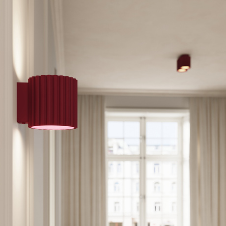 Wall lamp AURA burgundy G9