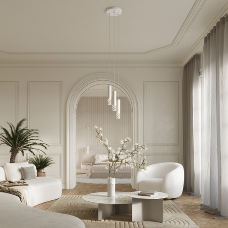 Pendant lamp LIRO 3P white