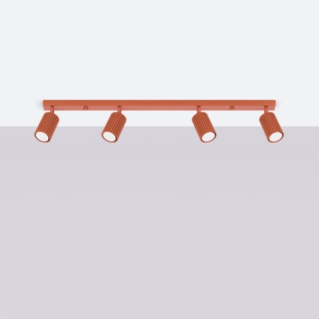 Ceiling lamp KARBON 4L red ochre