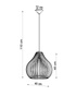Hanging lamp APRILLA natural wood + 1x LED Bulb E27 4000K Cool White 7.5W 650lm