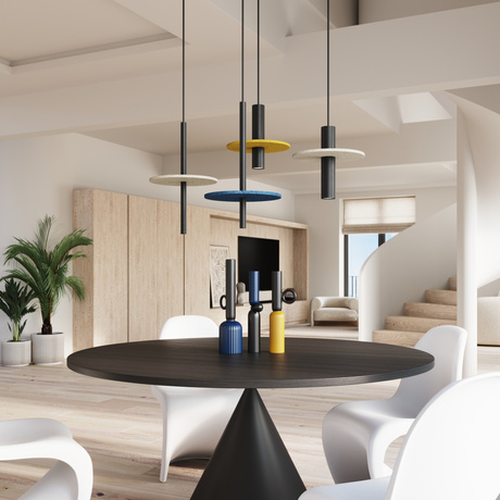 Pendant lamp FELTRO 1 black/yellow