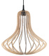 Hanging lamp ELZA natural wood + 1x LED Bulb E27 3000K Warm 7.5W 620lm