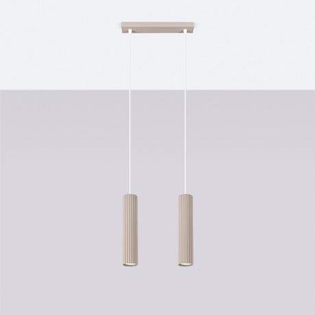 Pendant lamp KARBON 2 taupe