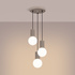 Pendant lamp HALO 3P taupe