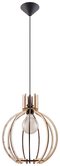 Ceiling light ARANCIA natural wood + 1x LED Bulb E27 3000K Warm 7.5W 620lm