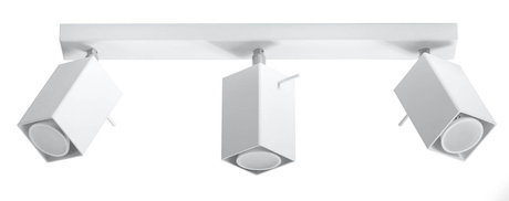 Ceiling lamp MERIDA 3 white + 3x LED Bulb GU-10 3000K Warm 7W 620lm