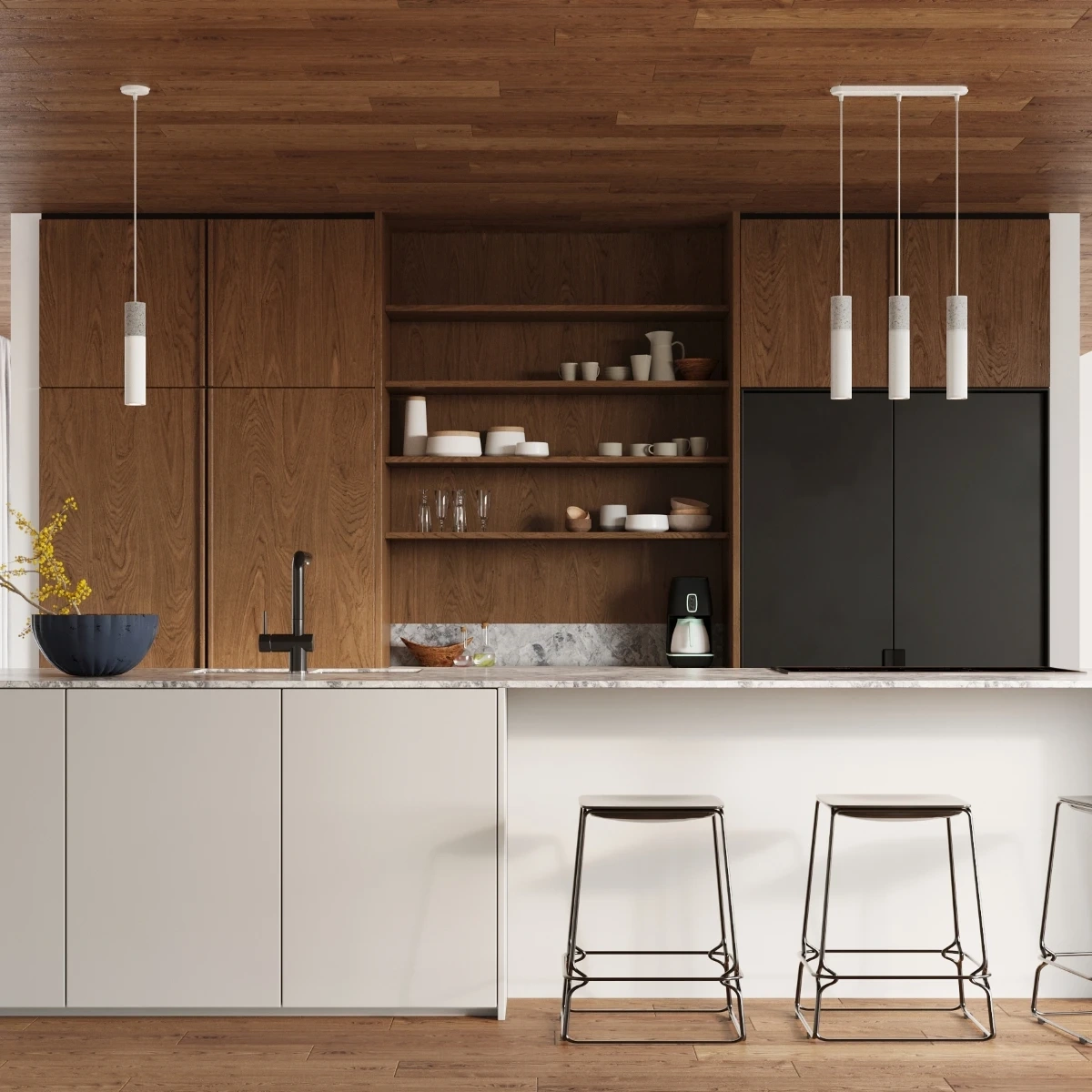 Pendant lamp BORGIO 2 white