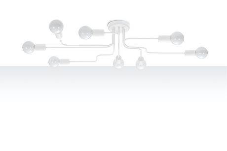 Chandelier HECTOR 8 white + 8x LED Bulb E27 4000K Cool 7.5W 650lm