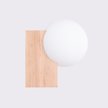 Wall lamp BULBO natural wood