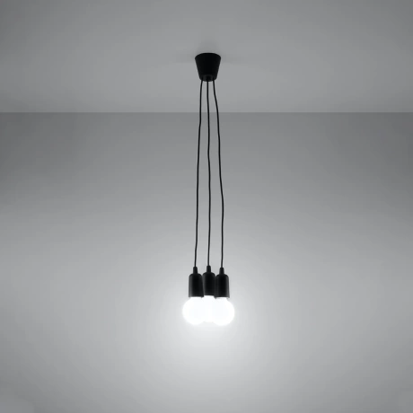Pendant lamp DIEGO 3 black