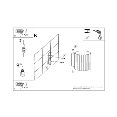 Wall lamp AURA white G9