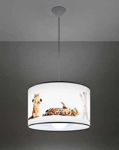 Pendant lamp CATS 40 + 1x LED Bulb E27 4000K Cool White 7.5W 650lm