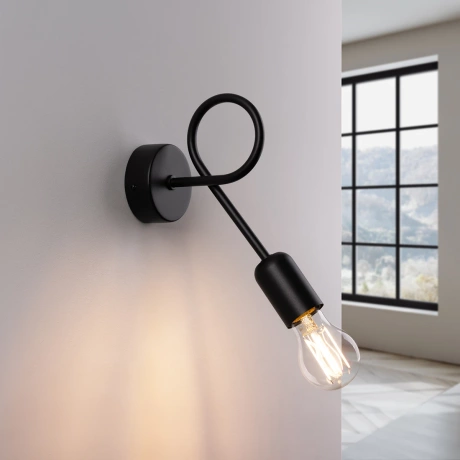 Wall lamp LOOP black