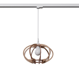 Pendant lamp MANDELINO natural wood E27 #W