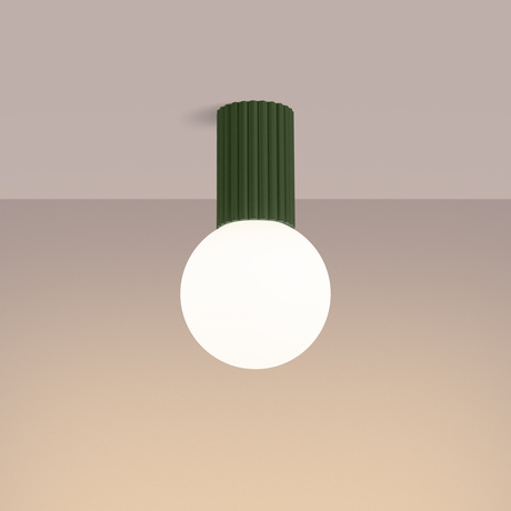 Ceiling lamp HALO olive green IP44