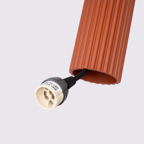 Pendant lamp KARBON 2 red ochre