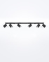 Ceiling lamp MERIDA 6L black + 6x LED GU-10 4000K Cool White 7W 630lm bulb