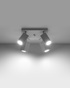 Ceiling lamp MERIDA 4 white + 4x LED Bulb GU-10 3000K Warm 7W 620lm