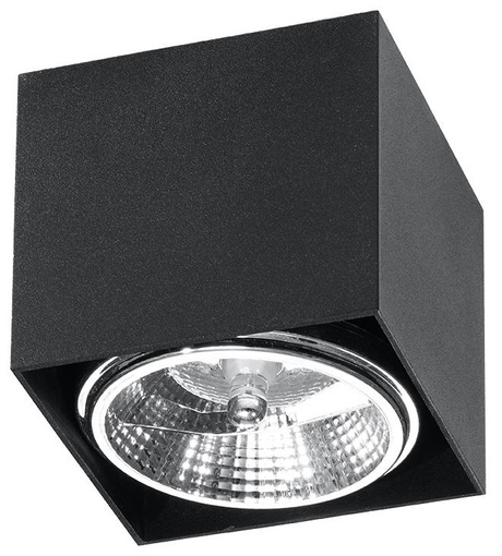 Ceiling lamp BLAKE black + 1x LED GU10 AR111 4000K COOL 10W 850lm bulb