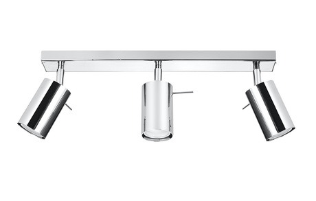 Ceiling lamp RING 3 chrome + 3x LED Bulb GU-10 3000K Warm 7W 620lm