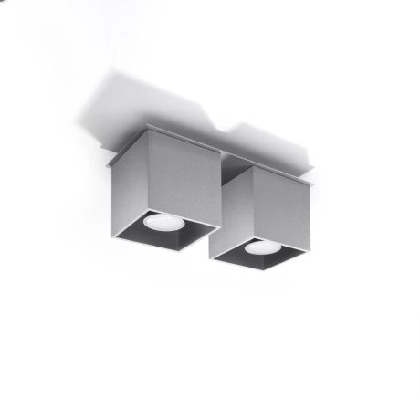 Ceiling lamp QUAD 2 grey
