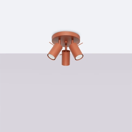Ceiling lamp RING 3P red ochra