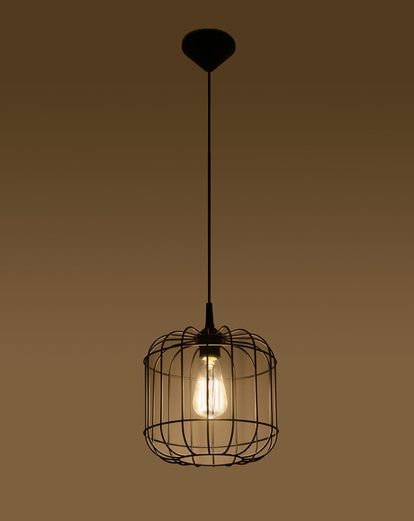 Ceiling lamp CELTA black + 1x LED Bulb E27 4000K Cool White 7.5W 650lm