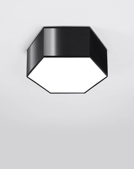 Ceiling lamp SUNDE 13 black + 2x LED bulb E27 3000K Warm 7.5W 620lm.