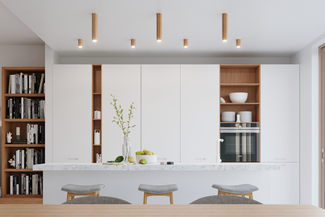 Ceiling lamp ZEKE 3 oak + 3x LED Bulb GU-10 4000K Cool White 7W 630lm